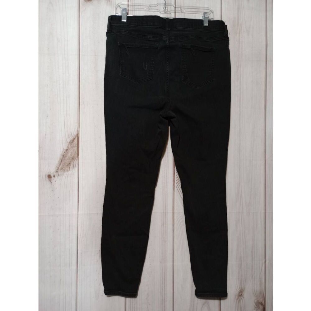 Torrid Jeans Ladies 16R Black Skinny High Rise‎ Distressed Comfort Waist - Picture 2 of 10
